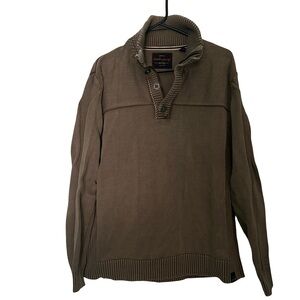 Weatherproof Men's Green Button Up Sweater